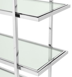 Casa Padrino armoire étagère de luxe argent 120,5 x 40 x H. 253 cm - Meubles de Luxe