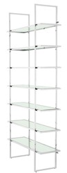 Casa Padrino armoire étagère de luxe argent 120,5 x 40 x H. 253 cm - Meubles de Luxe