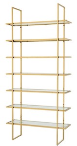 Casa Padrino armario de estantería de lujo oro 120,5 x 40 x H. 253 cm - Muebles de Lujo