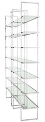 Casa Padrino armario de estantería de lujo plata 220 x 40 x H. 253 cm - Calidad de Lujo