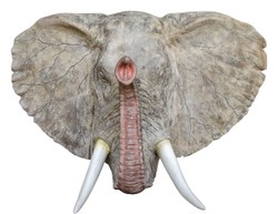 Casa Padrino parete decorativa elefante grigio 215 x 67 x H. 170 cm - Decorazione Murale di Lusso