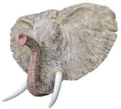 Casa Padrino parete decorativa elefante grigio 215 x 67 x H. 170 cm - Decorazione Murale di Lusso