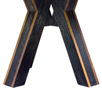 Casa Padrino Esstisch Dunkelbraun / Schwarz Ø 150 x H. 77 cm - Luxus Esszimmermöbel