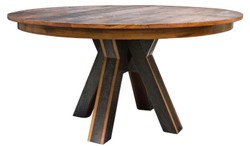 Casa Padrino tavolo da pranzo marrone scuro / nero Ø 150 x H. 77 cm - Mobili di Lusso per la Sala da Pranzo