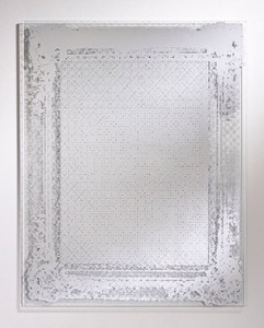 Casa Padrino Art Deco Vintage Spiegel Silber 78 x H. 101 cm - Antik Stil Wandspiegel