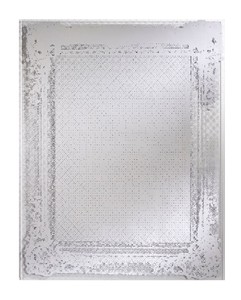 Casa Padrino Art Deco Vintage Mirror Silver 78 x H. 101 cm - Antique Style Wall Mirror