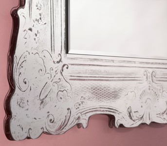 Casa Padrino Barock Spiegel Antik Weiß 106 x H. 125 cm - Edel & Prunkvoll