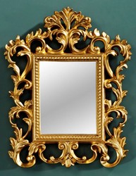 Casa Padrino specchio da parete barocco oro 40 x H. 50 cm - Mobili in Stile Barocco Casa Padrino specchio da parete barocco oro 40 x H. 50 cm - Mobili in Stile Barocco