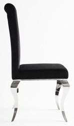 Casa Padrino chaise de salle à manger de luxe bleu / argent - Chaise design - Baroque moderne