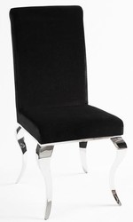Casa Padrino chaise de salle à manger de luxe bleu / argent - Chaise design - Baroque moderne