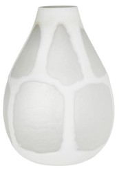 Casa Padrino deco glass vase white Ø 24 x H. 33 cm - Luxury Decorations
