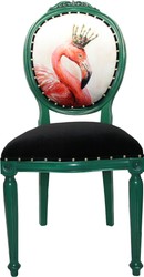 Casa Padrino Baroque Luxury Dining Chair Without Armrests Swan With Crown With Bling Bling Rhinestones - Designer Chair - Limited Edition Casa Padrino Baroque Luxury Dining Chair Without Armrests Swan With Crown With Bling Bling Rhinestones - Designer Chair - Limited Edition