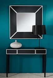 Casa Padrino miroir de luxe noir 90 x H. 90 cm - Mobilier de Luxe et Accessoires