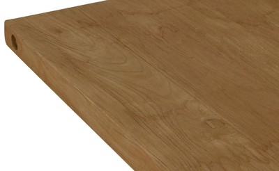 Casa Padrino Luxus Teakholz Esstisch Braun / Schwarz 110 x 70 x H. 77 cm - Esszimmermöbel