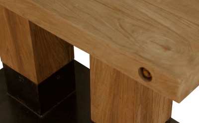 Casa Padrino Luxus Teakholz Esstisch Braun / Schwarz 110 x 70 x H. 77 cm - Esszimmermöbel