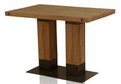 Casa Padrino luxury teak dining table brown / black 110 x 70 x H. 77 cm - Dining Room Furniture
