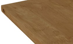 Casa Padrino luxury teak dining table brown / black 110 x 70 x H. 77 cm - Dining Room Furniture