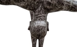 Casa Padrino Scultura Tuffatore di lusso Argento / Nero 157 x 54 x H. 135 cm - Figura decorativa pregiata