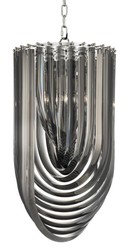 Casa Padrino lampadario di lusso nero Ø 35 x H. 65 cm - Collezione di Lusso
