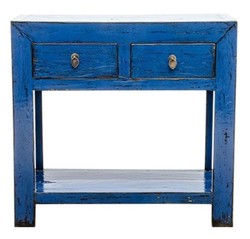 Casa Padrino country style console antique style blue 90 x 40 x H. 85 cm - Country Style Furniture