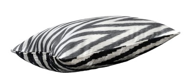 Casa Padrino Luxus Kissen Schwarz / Weiß 40 x 40 cm - Wohnzimmer Deko Accessoires