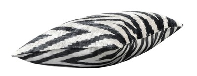 Casa Padrino oreiller de luxe noir / blanc 40 x 40 cm - Accessoires de Décoration de Salle de Séjour