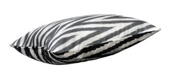 Casa Padrino oreiller de luxe noir / blanc 40 x 40 cm - Accessoires de Décoration de Salle de Séjour