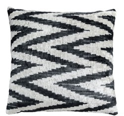 Casa Padrino oreiller de luxe noir / blanc 40 x 40 cm - Accessoires de Décoration de Salle de Séjour