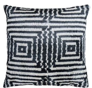 Casa Padrino Luxus Kissen Mod2 Schwarz / Weiß 40 x 40 cm - Wohnzimmer Deko Accessoires