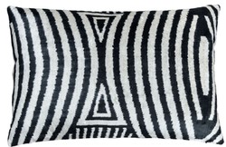 Casa Padrino cuscino di lusso mod2 nero / bianco 60 x 40 cm - Accessori Deco per il Soggiorno