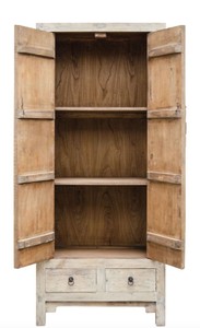 Casa Padrino Landhausstil Schrank aus Kiefernholz Naturfarben 75 x 40 x H. 180 cm