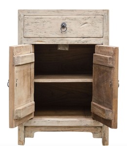 Casa Padrino Landhausstil Kommode aus Kiefernholz, Naturfarben, 50 x 40 x H. 75 cm