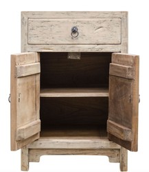 Casa Padrino Country House Style Chest of Drawers in Natural Colors, 50 x 40 x H. 75 cm