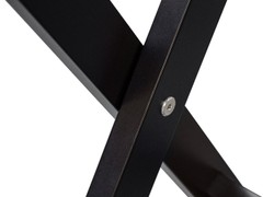 Casa Padrino Portaequipajes de lujo plegable en madera de haya y piel sintética negro 70 x 41 x H. 61 cm