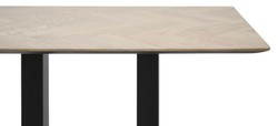 Casa Padrino Table de bar de luxe en bois de chêne et acier naturel / noir - 110 x 70 x H. 101 cm