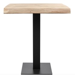 Casa Padrino Table de Bar de Luxe en Bois de Soar Massif, Naturel et Noir, 90-95 x 90-95 x 107 cm
