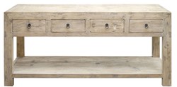 Casa Padrino country style console table with 4 drawers natural colors 170 x 45 x H. 85 cm - Country Style Console