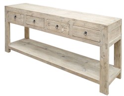 Casa Padrino country style console table with 4 drawers natural colors 170 x 45 x H. 85 cm - Country Style Console
