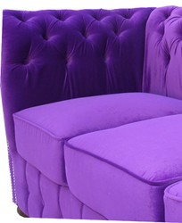 Sofá Chesterfield de 3 plazas Casa Padrino en color morado, 200 x 90 x 78 cm (alto) - Calidad de lujo Sofá Chesterfield de 3 plazas Casa Padrino en color morado, 200 x 90 x 78 cm (alto) - Calidad de lujo