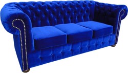Divano a tre posti Casa Padrino Chesterfield in porpora 200 x 90 x H. 78 cm - qualità di lusso Divano a tre posti Casa Padrino Chesterfield in porpora 200 x 90 x H. 78 cm - qualità di lusso