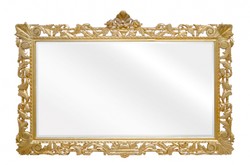 Casa Padrino Miroir Baroque Or Fait Main 193 x 110 cm - Miroir En Bois - Meubles Baroques