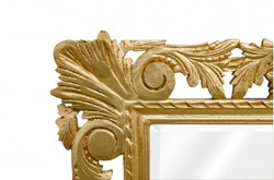 Casa Padrino Miroir Baroque Or Fait Main 193 x 110 cm - Miroir En Bois - Meubles Baroques