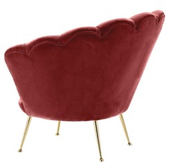 Casa Padrino fauteuil de luxe vin rouge / laiton 96,5 x 79 x H. 78 cm - Mobilier d'hôtel Design