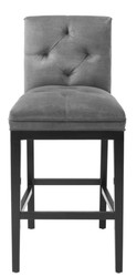 Casa Padrino luxury bar chair dark gray / black 51 x 63 x H. 110 cm - Hotel Restaurant Club Furniture