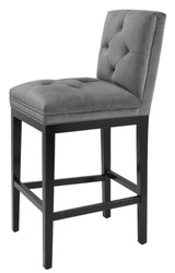Casa Padrino luxury bar chair dark gray / black 51 x 63 x H. 110 cm - Hotel Restaurant Club Furniture
