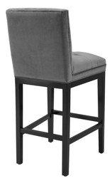 Casa Padrino luxury bar chair dark gray / black 51 x 63 x H. 110 cm - Hotel Restaurant Club Furniture