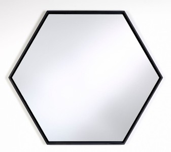 Casa Padrino espejo de lujo con marco de madera negro 52 x H. 45 cm - Espejo de Pared de Salón