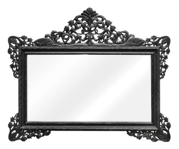 Casa Padrino baroque wall mirror black 190 x H. 155 cm - Living Room Mirror in Baroque Style