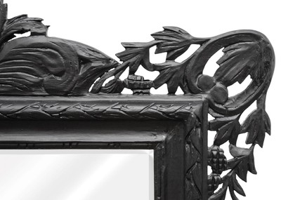 Casa Padrino Barock Wandspiegel Schwarz 190 x H. 155 cm - Wohnzimmer Spiegel im Barockstil