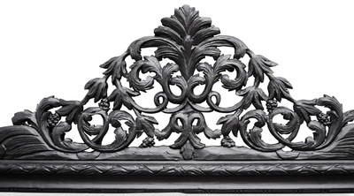 Casa Padrino Barock Wandspiegel Schwarz 190 x H. 155 cm - Wohnzimmer Spiegel im Barockstil